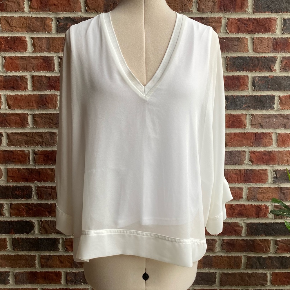 Zara White Layered Top
